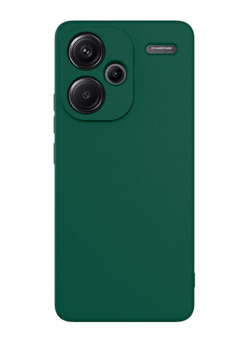 Techie - Stylish TPU Silicone Back Cover Case for Xiaomi Redmi Note 13 Pro Plus– Slim Fit Design, Smooth and Soft – Dark Green - Image 1