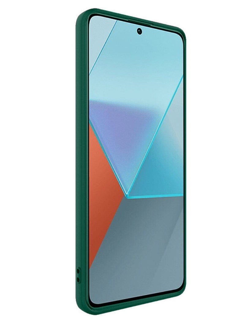 Techie - Stylish TPU Silicone Back Cover Case for Xiaomi Redmi Note 13 Pro Plus– Slim Fit Design, Smooth and Soft – Dark Green - Image 1