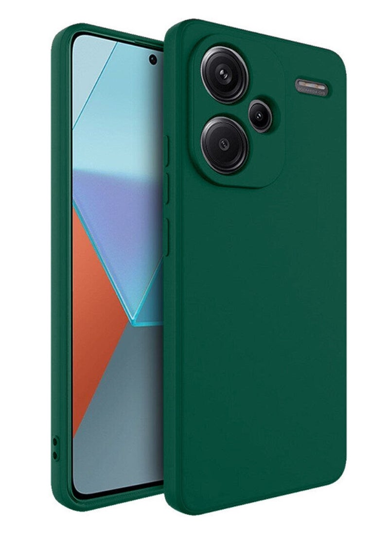 Techie - Stylish TPU Silicone Back Cover Case for Xiaomi Redmi Note 13 Pro Plus– Slim Fit Design, Smooth and Soft – Dark Green - Image 1