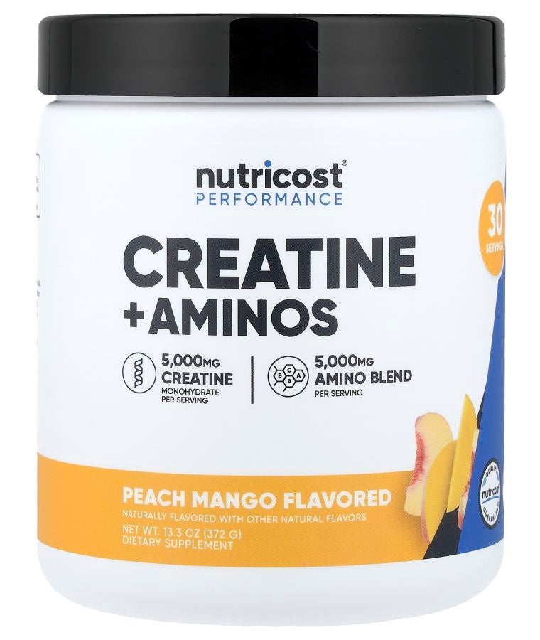Nutricost Performance Creatine + Aminos Peach Mango 13.3 oz (372 g)