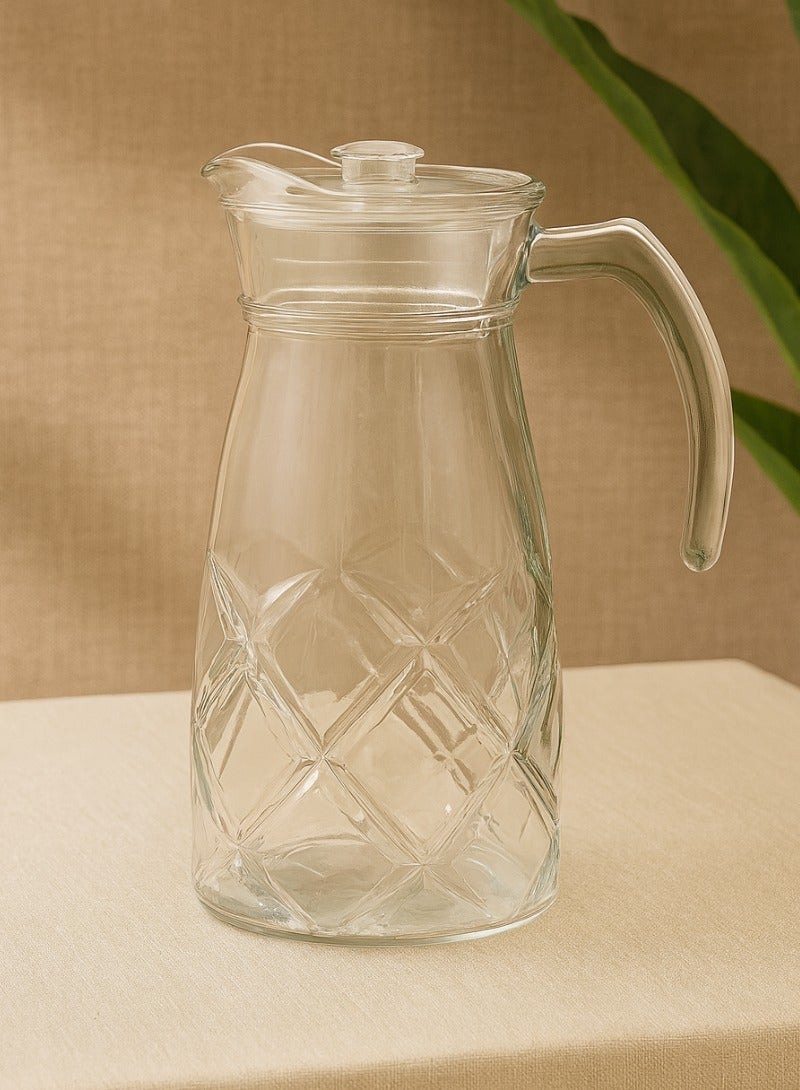 القناص جيك عصير زجاجي فاخر بسعة 1800 مل مع غطاء | تصميم أنيق ومتين سهل الصب - Image 2