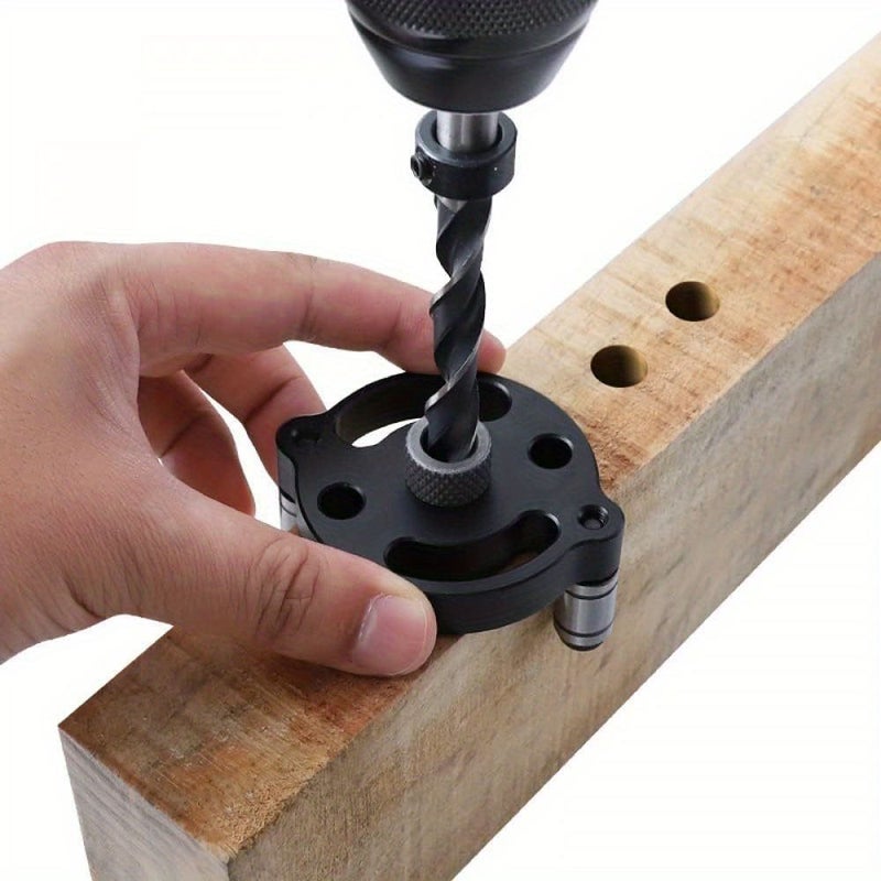 Black Woodworking Vertical Positioning Punch With 6 8 10mm Drill Sleeves - Image 1