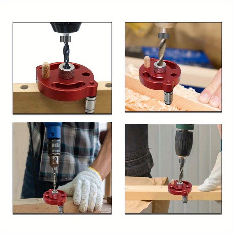 Black Woodworking Vertical Positioning Punch With 6 8 10mm Drill Sleeves - Image 4