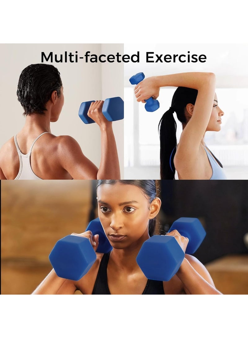 SportQ Premium Imported Neoprene Dumbbell Pair – Anti-Roll Hexagonal Design and Non-Slip Grip – Suitable for Home Workouts, Gym Use, and Muscle Toning - Image 4