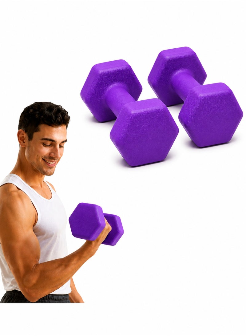 SportQ Premium Imported Neoprene Dumbbell Pair – Anti-Roll Hexagonal Design and Non-Slip Grip – Suitable for Home Workouts, Gym Use, and Muscle Toning - Image 1