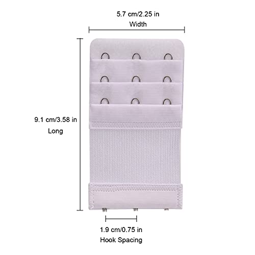 iminoo D Club iminoo 6 Pcs Women's Bra extenders 3 Hooks Elastic Bra Extension - Image 2