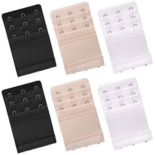 iminoo D Club iminoo 6 Pcs Women's Bra extenders 3 Hooks Elastic Bra Extension - Image 1