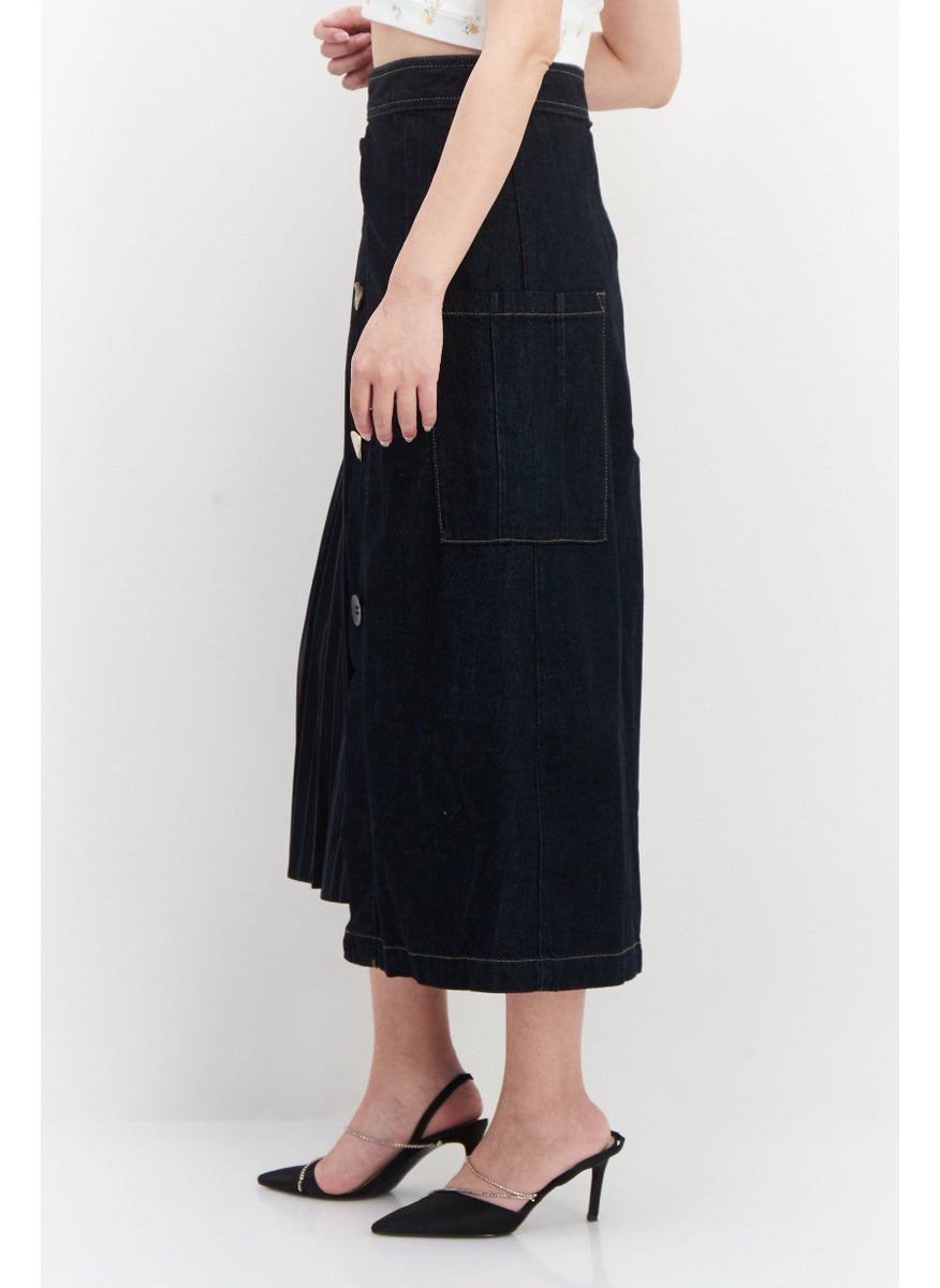 Women Stripe Belted Wrap Skirt, Dark Blue - pzsku/Z896A9485CBCC7DF701D9Z/45/_/1738678980/d4e1f3ae-6505-40d2-b97c-afa1f8fce1c7