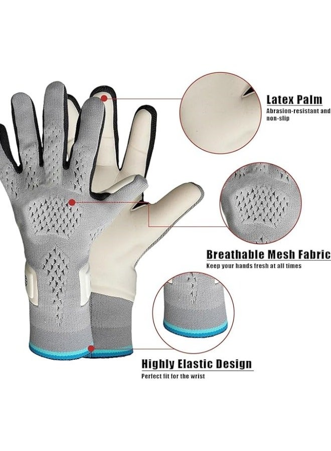 general Goalkeeper Gloves Children's Goalkeeper Gloves Men's with Super Grip Palms and Protection with Abrasion-Resistant, Non-Slip, Breathable, Suitable for Children and Adults - Image 4