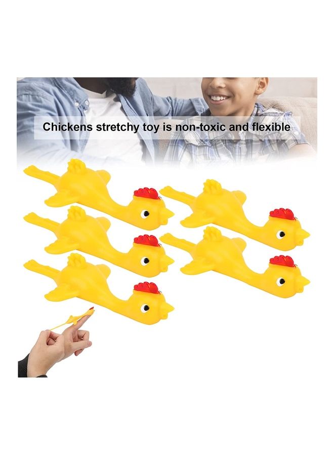 NIBEMINENT 5-Piece Slingshot Chicken Rubber Flick Toy  - Image 4