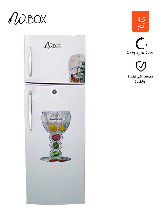 دبليو بوكس ثلاجة بابين - 4.5 قدم - 128 لتر - أبيض - WBR138WH - Image 1