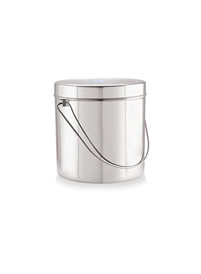 Neelam Stainless Steel 16, 22 Gauge Milk Pot, 4600 ml, Stainless Steel Storage Can Useable As Steel Dabba, Milk, ghee, Oil Storage, Etc. Heavy Jointless Body, Induction Compatible, Silver - Image 1