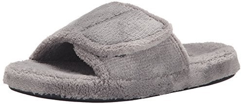 Acorn Men's Adjustable Spa Slide Slipper, Grey, 9-10 - Image 1