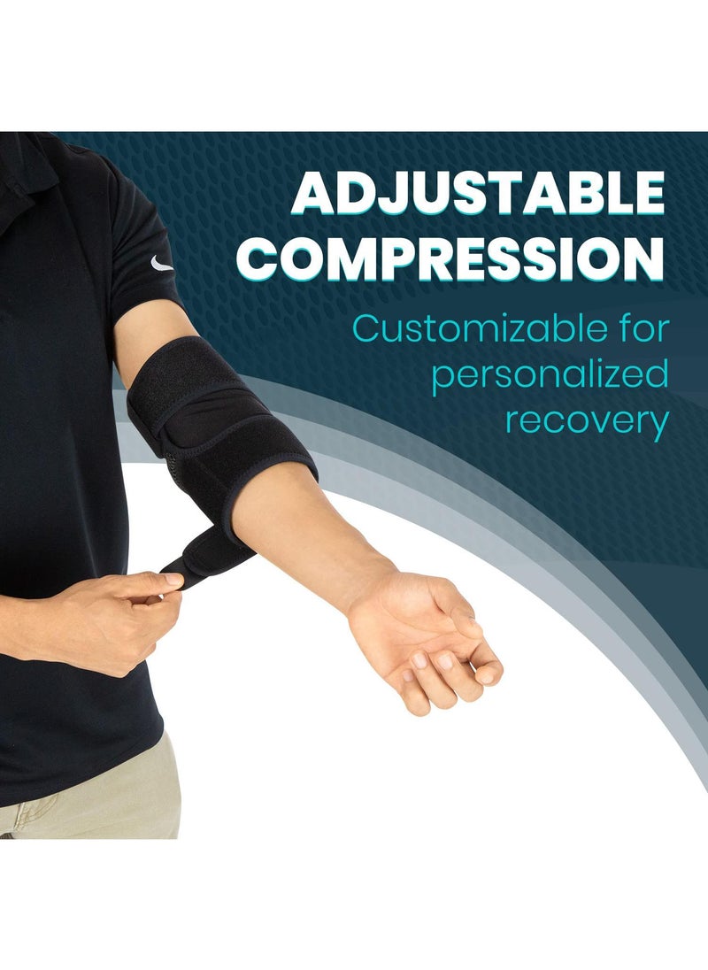 Sweet seven - Elbow Brace - Tennis Compression Sleeve for Golfers, Bursitis - Left or Right Arm - Tendonitis Support Strap for Golf, Men and Women - Epicondylitis and Sports Recovery - Image 1