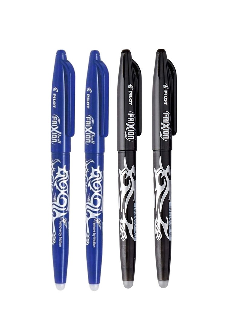 PILOT قلم حبر قابل للمسح 4 قطع رأس 0.7 مم متعدد الألوان - Image 1