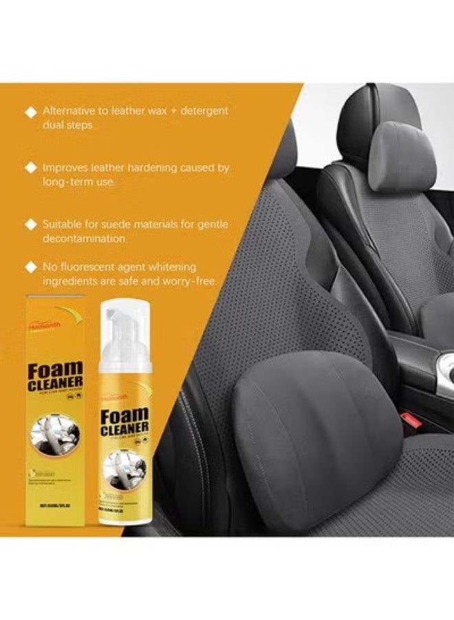 Homonth Multifunctional Car Foam Cleaner 150ml, No Flushing Car Interior Cleaning, Grease-Free Cleaner All Purpose Foam Cleaner Spray, Lemon Flavor for Car and Home Cleaning Solution - Image 5