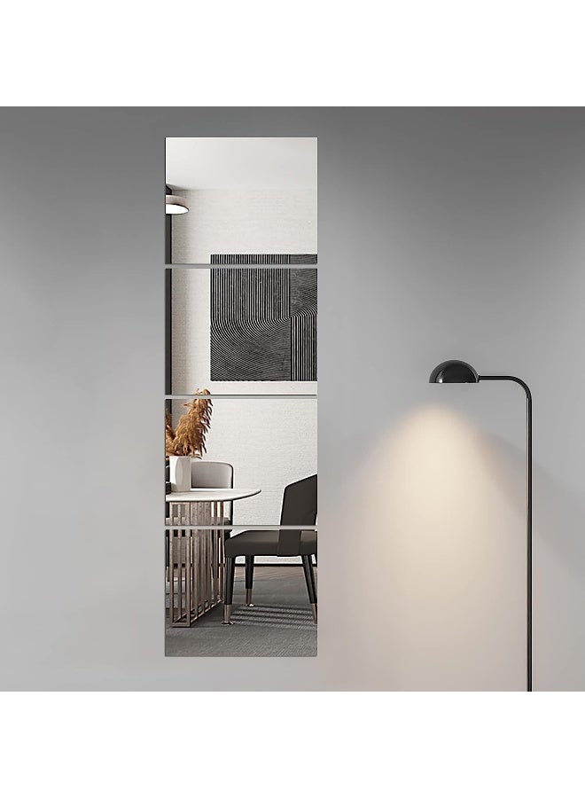 4PCS 30 * 30cm Glass Full Length Wall Mirror Tiles