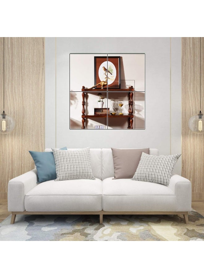 4PCS 30 * 30cm Glass Full Length Wall Mirror Tiles