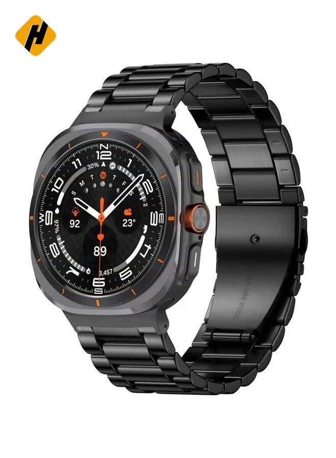 HuHa Sleek Stainless Steel Band for Galaxy Watch Ultra 47mm (2024) – Stylish Replacement Strap for All Genders - Image 1
