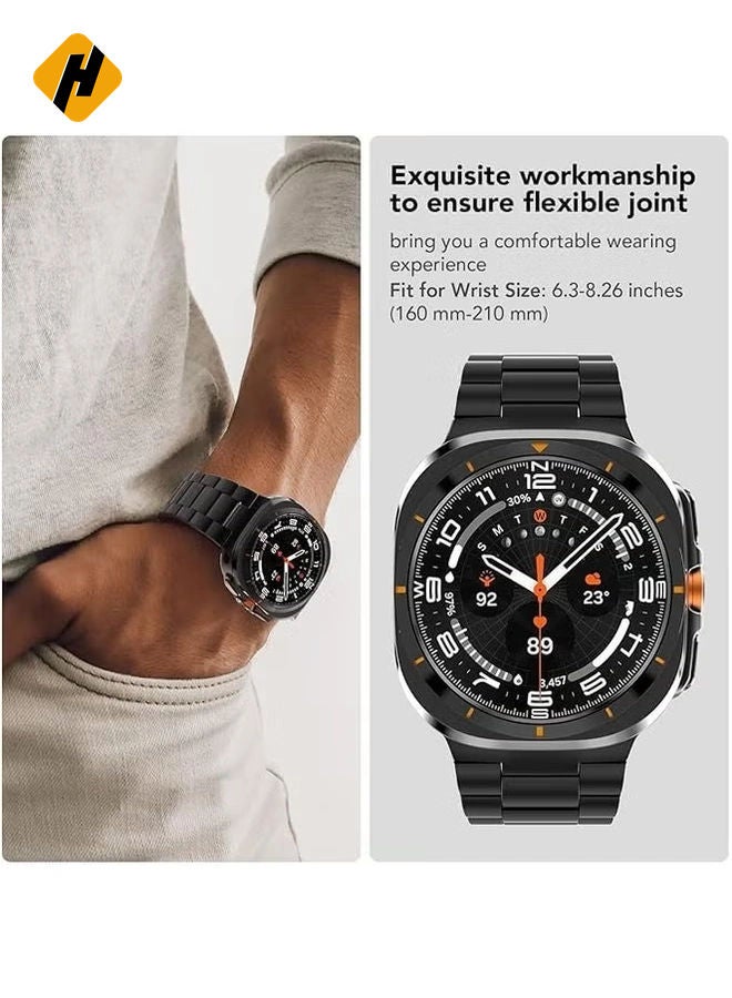 HuHa Sleek Stainless Steel Band for Galaxy Watch Ultra 47mm (2024) – Stylish Replacement Strap for All Genders - Image 2