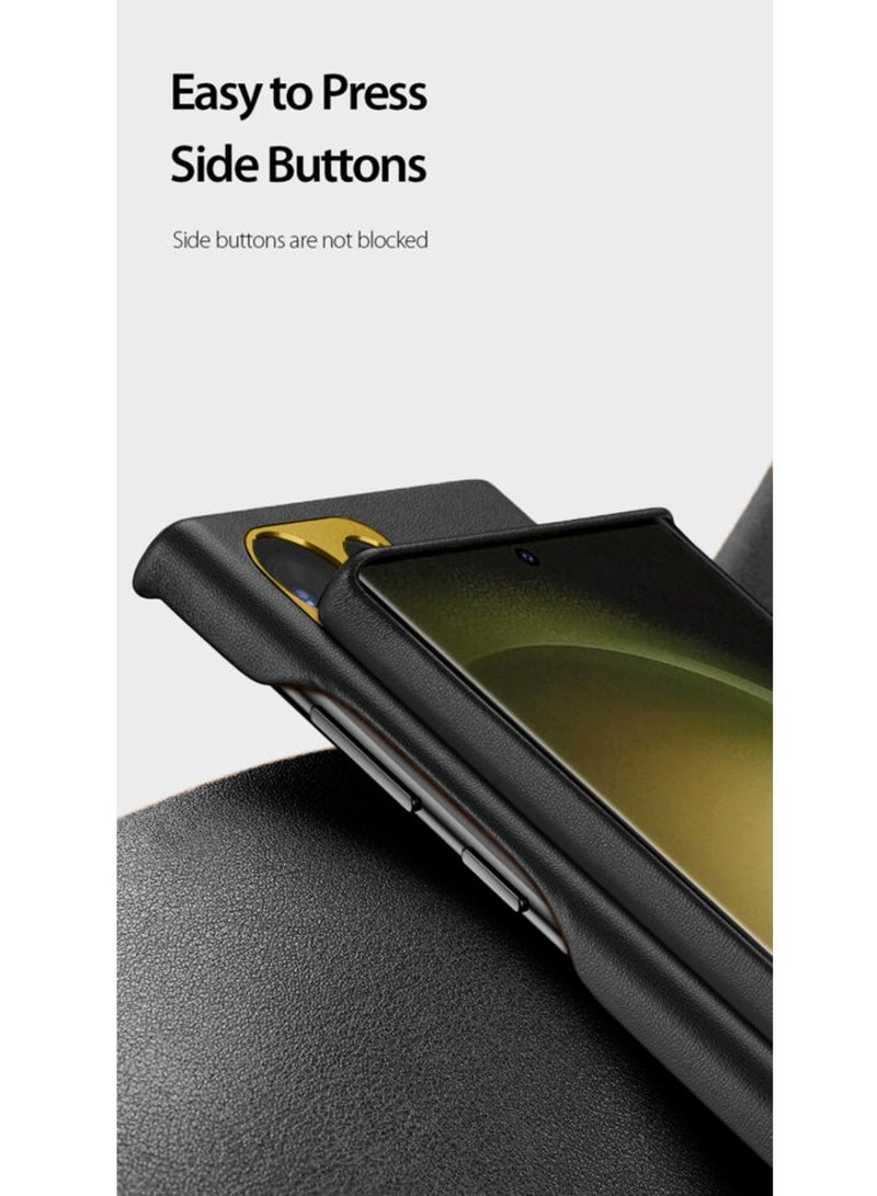 Techie جراب خلفي واقٍ من الجلد مع عدسة مغناطيسية لاسلكية لهاتف Samsung Galaxy S23 Ultra من Techie - Image 3