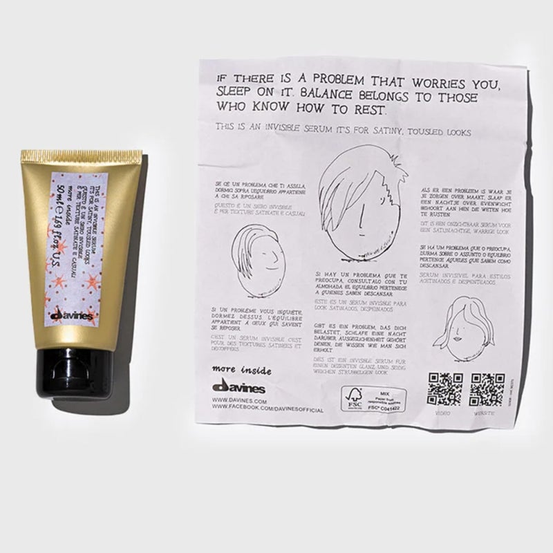Davines This Is An Invisible Serum, Leave-In Styling For A Tousled, Shiny And Frizz-Free Look, 1.69 fl. oz. - Image 2