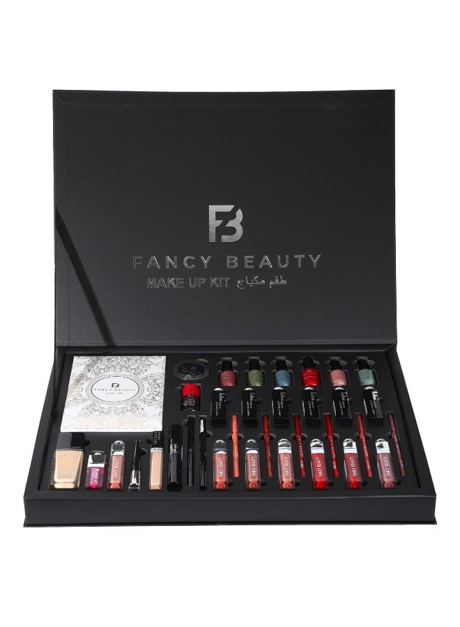 فنسي بيوتي طقم مكياج فاخر من Fancy Beauty، يحتوي على مجموعة متكاملة من مستحضرات التجميل - Image 5