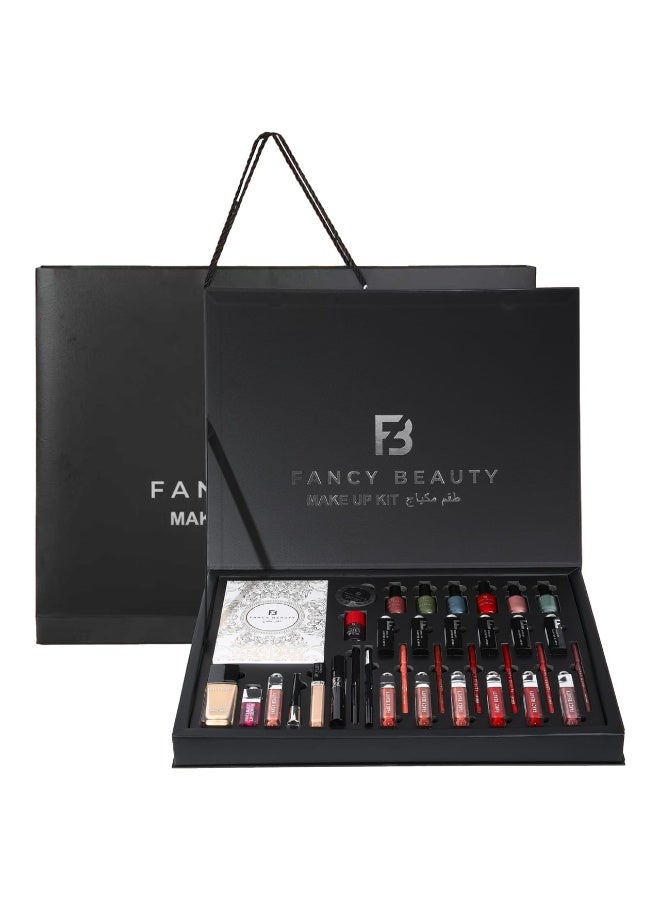 فنسي بيوتي طقم مكياج فاخر من Fancy Beauty، يحتوي على مجموعة متكاملة من مستحضرات التجميل - Image 4