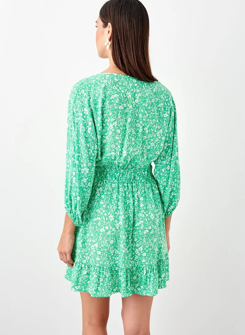 trendyol Cut Out Printed Dress