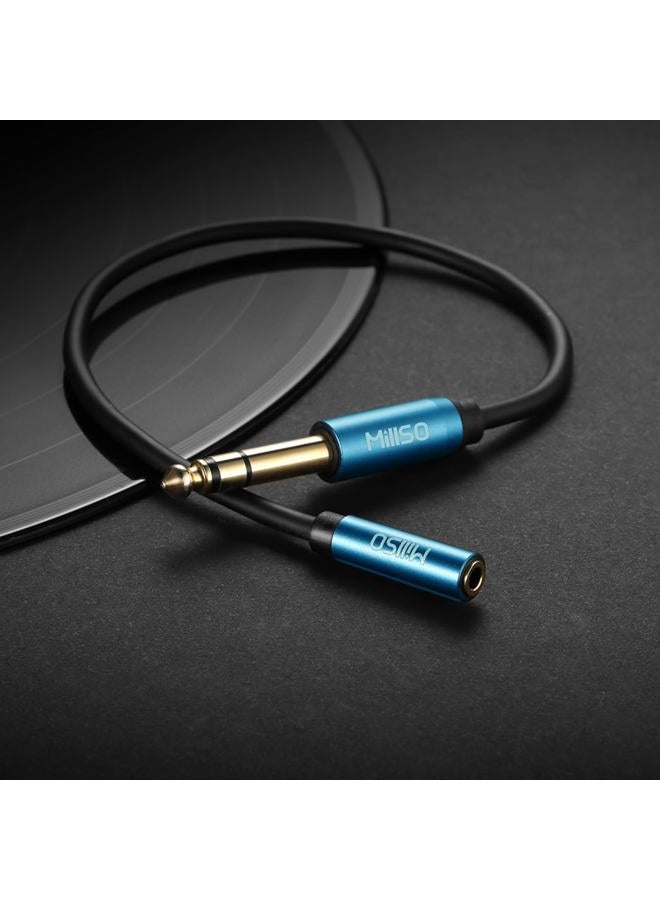 MillSO 1/4 to 3.5mm Headphone Adapter TRS 6.35mm 1/4 Male to 3.5mm 1/8 Female Stereo Jack Audio Adapter for Amplifiers, Guitar, Keyboard Piano, Home Theater, Mixing Console, Headphones - 12inch/30CM - Image 2