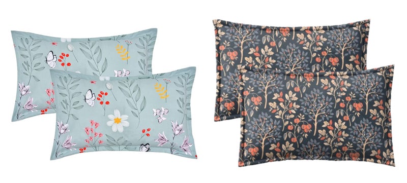 RRC Super Soft Brushed Microfiber Cotton Pillow Covers,Set of 4 Pieces Pillow Covers,17X27(Inches) 43X68(CM) Printed Pillow Covers,Flange on Edges Pillow Covers - Image 5