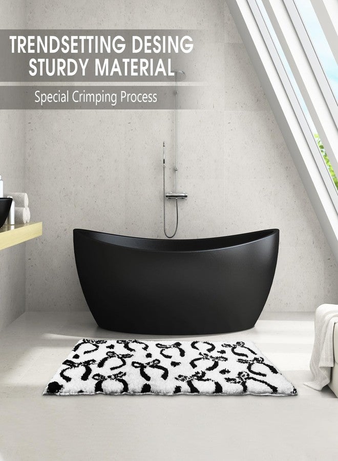 Tinideya Black Bow Bathroom Rug, 20 x 32 Inch Coquette Cute Bath Mat for Bathroom Non Slip Absorbent Carpet Preppy Bow Bath Rug Washable Mat for Front Door, Bedroom, Living Home Room Decor - Image 5