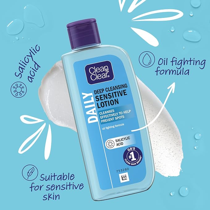 Clean & Clear Deep Cleansing Lotion - Sensitive (200ml) - Image 3