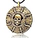 UNKENBO Pirate Necklace for Men Women DoubleSided Antique Brass Pirate Accessories Cursed Skull Coin Medallion Jewelry Authentic Halloween Cosplay Costume Jewelry Pendant Gift - Image 3