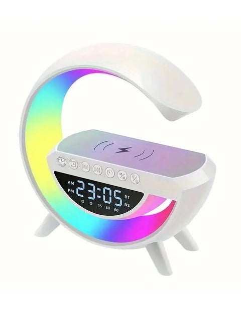 Bluetooth speaker Atmosphere Lamp Wireless Charger Led Alarm Clock Dimmable Ambient Light Smart Table Lamp BT-3401