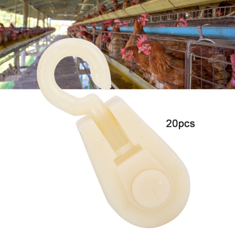 Waterline Pulley: 20 Pcs High-Quality Plastic, Small Lightweight, Easy Installation - Durable Damage-Resistant, Automatic Waterline Accessory for Large Scale Chicken Farm Breeding - Image 5