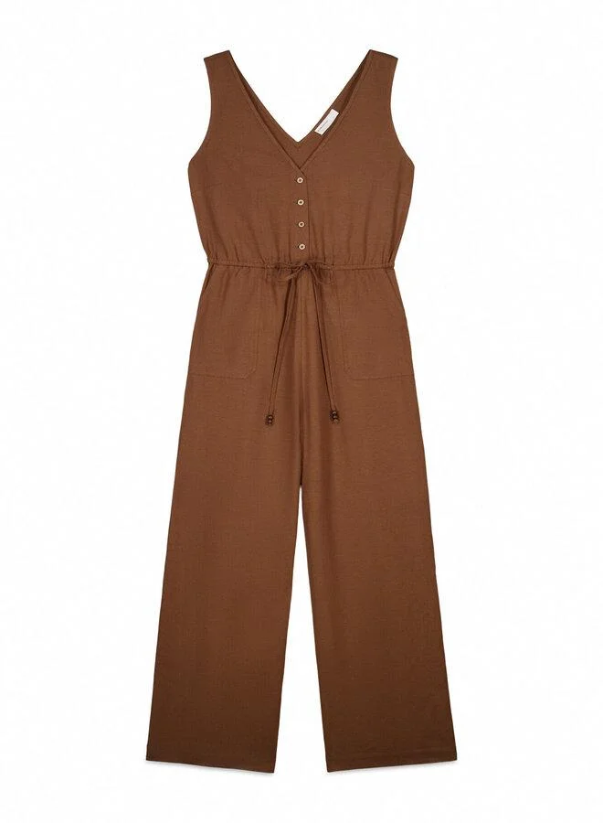 Springfield  Printed sleeveless jumpsuit for Women | Best Price UAE