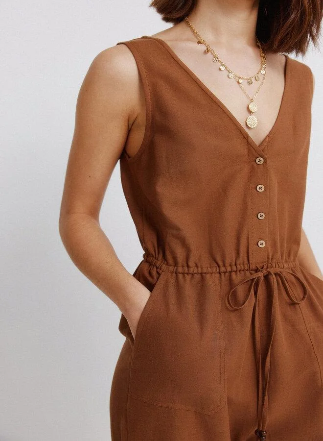 Springfield  Printed sleeveless jumpsuit for Women | Best Price UAE