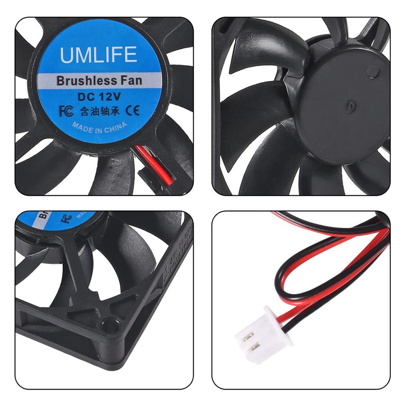 UMLIFE 4PCS DC Coolng Fan 80x80x15mm 80mm 12V Dual Ball Bearing Brushless Case Cooler Fans for 3D Printer PC CPU Computer Case Fan Cooler - Image 3