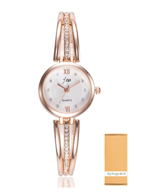 New Fashion Rhinestone Women’s Quartz Stainless Steel Watch Bracelet