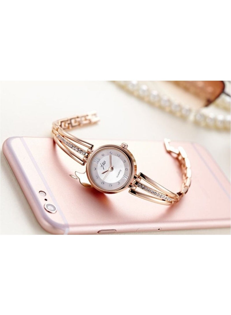 JW New Fashion Rhinestone Women’s Quartz Stainless Steel Watch Bracelet - Image 5