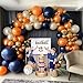 Partycus Navy Blue Orange Balloon Garland Arch Kit Double Stuffed Dark Blue Burnt Orange Pearl White Sand Gold Balloon for Birthday Baby Shower New Year Party Decoration - Image 4