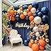 Partycus Navy Blue Orange Balloon Garland Arch Kit Double Stuffed Dark Blue Burnt Orange Pearl White Sand Gold Balloon for Birthday Baby Shower New Year Party Decoration - Image 2