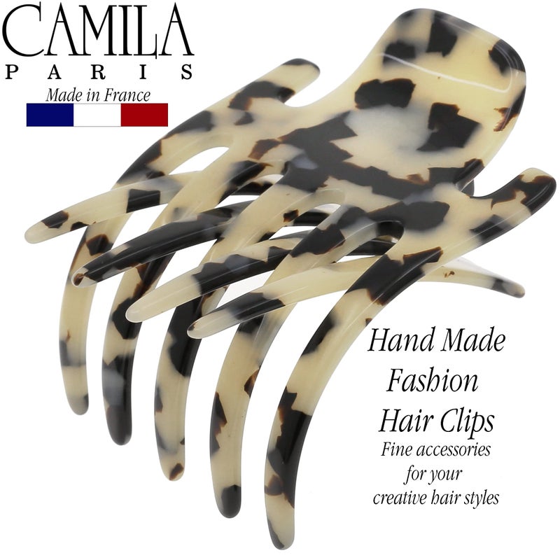 Camila Paris CP3473 French Hair Clip for Women, Hand-Made Hair Side Clips, 3 inch Girls Hair Claw Clips Jaw Fashion Durable Styling Hair Accessories for Women, Strong Hold No Slip Grip, Made in France - Image 5