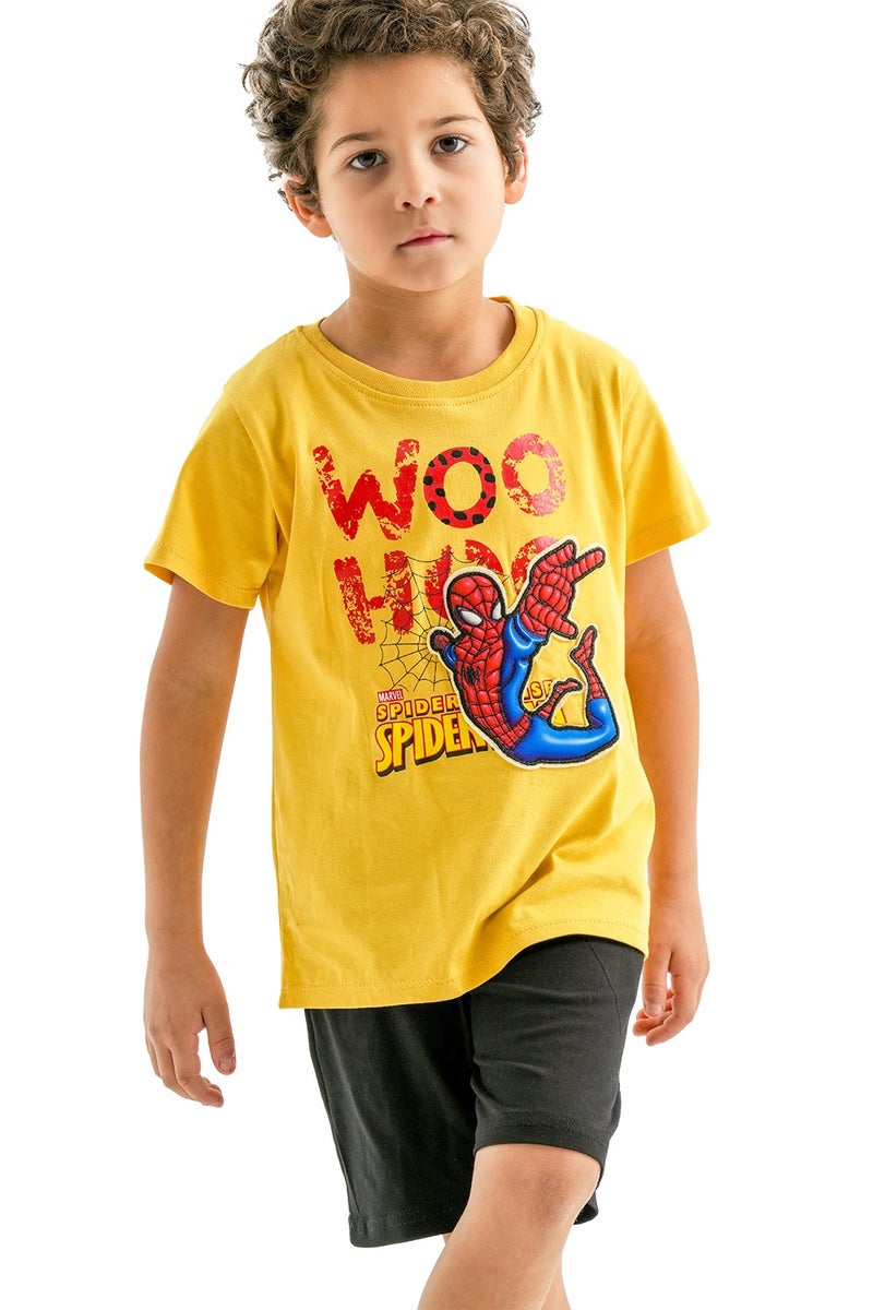 JOCKEY Boy Spider Man Printed Summer Shorts Set