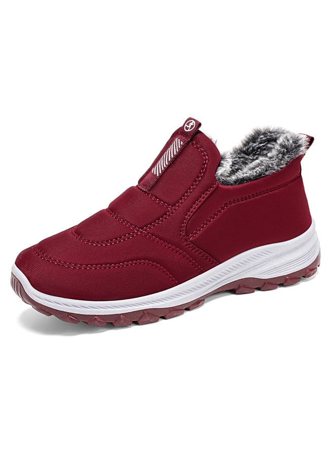 Women's Cotton Shoes, Small Single Processing, Customized Source Velvet Thickeneded Cotton Boots, Couple's One-leg Snow Boots