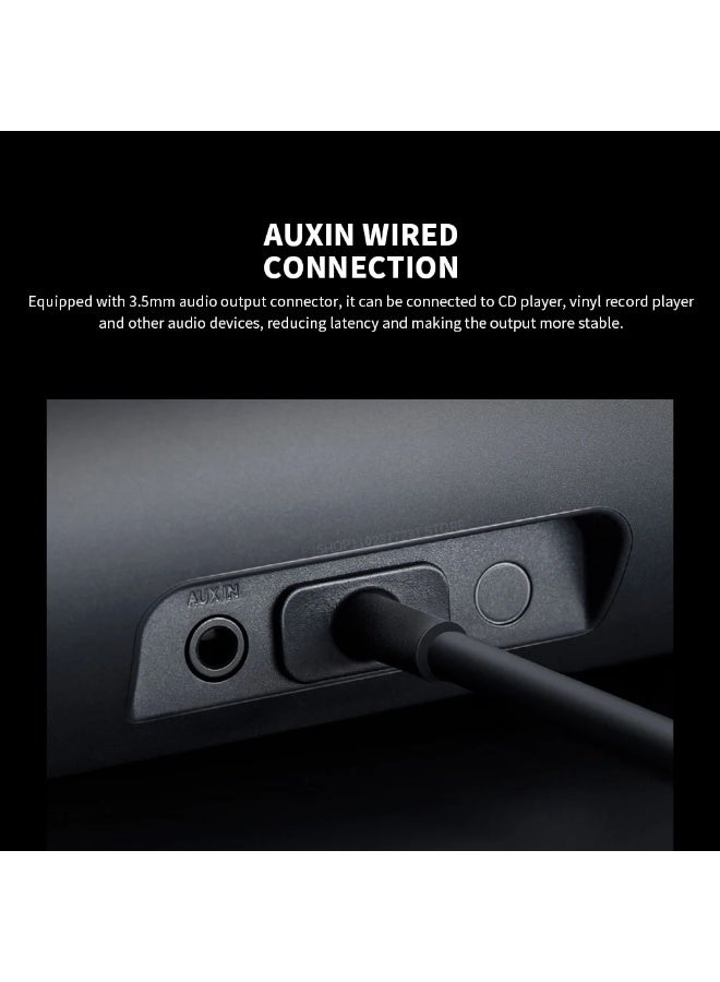 Xiaomi Original Xiaomi Redmi Computer Soundbar Speaker, Wired USB Desktop Sound Bar, Stereo Surround Bass Gaming Speaker with RGB LED Light, For PC Laptop Desktop Office Home Theater Gaming, Chinese Version BLack - Image 2