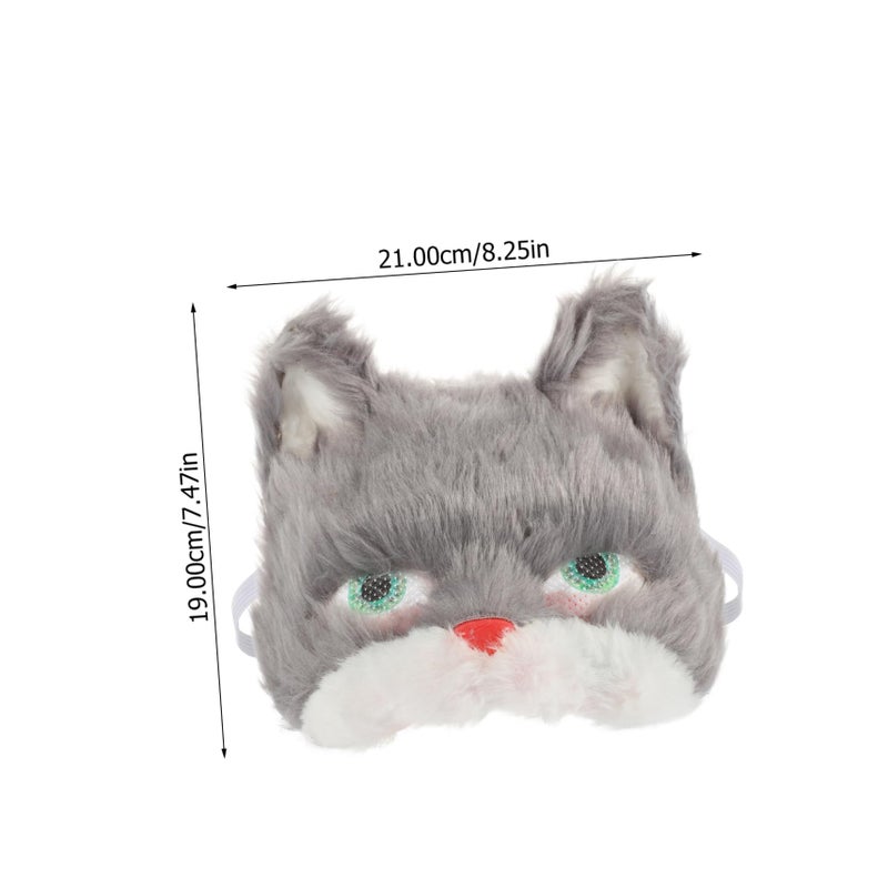 Elastic Band Half Face Animal Mask For Halloween Cosplay Carnival Festival - Image 3