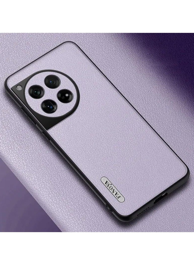 general Luxury PU Leather Case Compatible with OnePlus 12 5G,Back Cover Matte Silicone Full Protection Phone Case for OnePlus 12