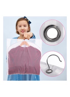 SYOSI 4 Pack Garment Bags for Dance Costumes Kids 40 Inch Clothing Bags for Hanging Clothes with 3 Clear Zipper Pocket Waterproof Garment Cover for Dance Competition, Travel, Closet Storage (White)  - Image 5